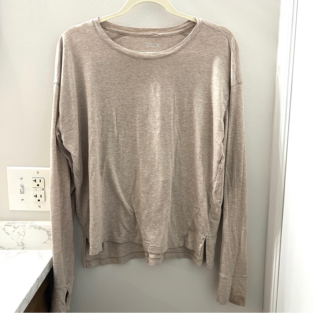FLX Women's Long Sleeve Top - Tan